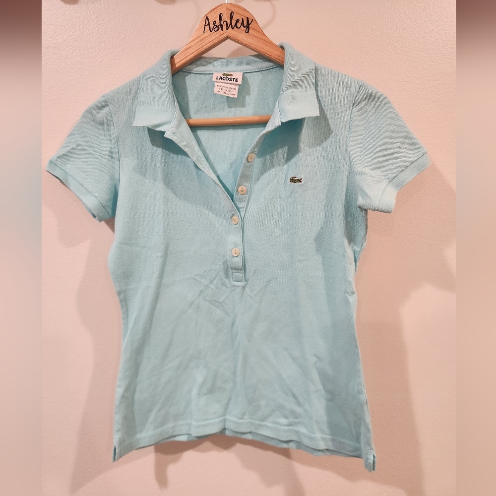 Lacoste Women's Light Blue Polo Shirt